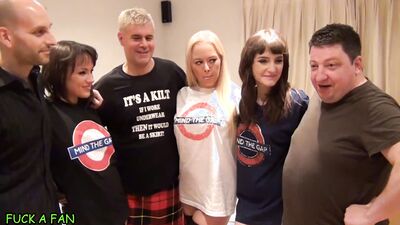 FUCK A FAN 4K – PERSONAL TRAINER MATT & FAT PROFESSOR DAVE ORGY w THREE LONDON LOVELIES