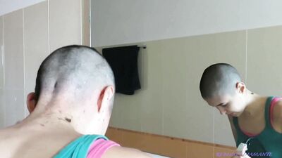 Italian Girl Shaves Her Head to Zero