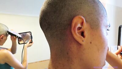 Italian Girl Shaves Her Head to Zero