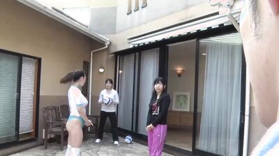 The volleyball championship team came to my house!