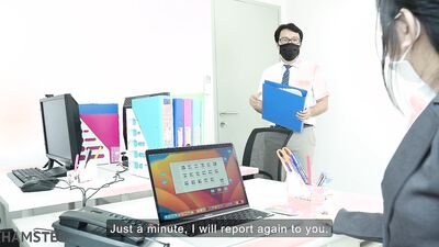 Office Female Manager Horny with her male Staff