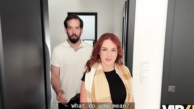VIP4K. Hot redhead Norah Juliette was asked to show her natural tits and fucked in front of her BF