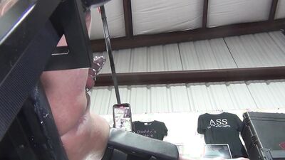 Strap on Stories -pegging -slut Puppet Caged & Slut Hole Pumped Until He Erupts. Side & Bottom POV's