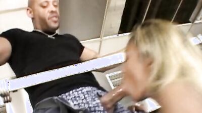 Huge cumshot on ass after hardcore anal fuck with slutty French ebony babe