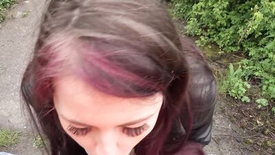 CINDY SHINE climbs on top of a car to fuck her driving instructor - Fake Driving School
