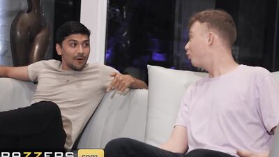 BRAZZERS - Barbie Is Hungry For Dick As She Gets Spit Roasted Before Getting Cum All Over Her Face