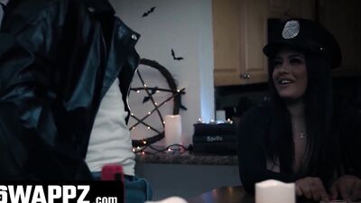 Swappz - Innocent Step Sisters Serena Santos & Leana Lovings Fuck Away Their Sex Demons