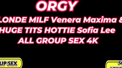 Curvy MILFs Venera & Sofia Get Double Teamed By Two Lucky Guys!