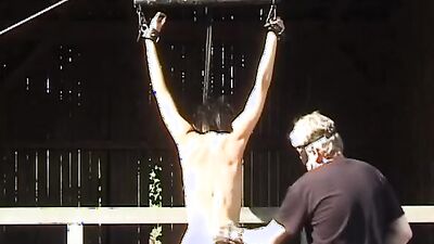 Attractive German slut tied up and fucked hard