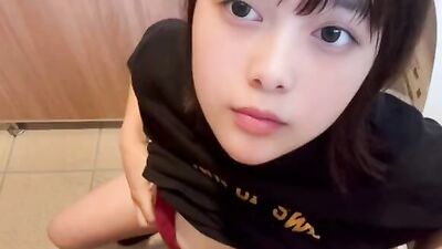 Masturbation of a cute woman with a strong libido