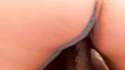 White blonde sucks a black man with huge dick and gets her pussy rammed
