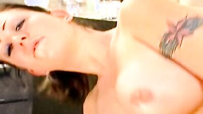 Older man fucks hard a cute babe with big tits and pierced pussy