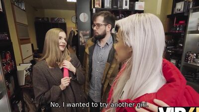 VIP4K. Me and Veronica Leal fucked a fake kinky king’s chick Fibi Euro and played with his balls
