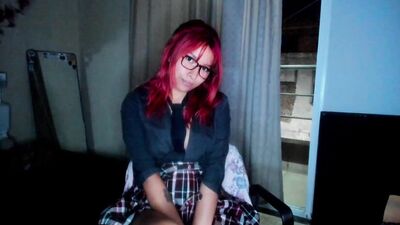 The most perverted schoolgirl begs for your cum