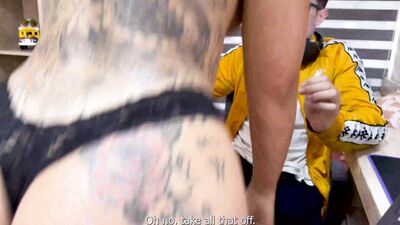 Hot young Latina, fucks her stepbrother when they are not at home - Daniela Andrea