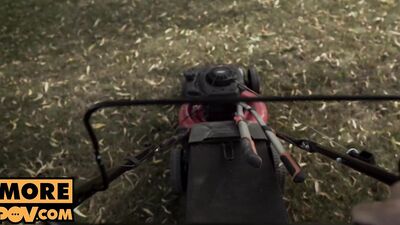 Naughty Nesty fucks the help in outdoor sex adventure