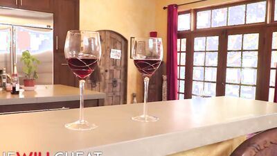 SHE WILL CHEAT - Gorgeous Lana Violet Takes A Huge Dick Up Her Mouth And Pink Wet Pussy