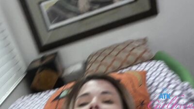 Sweet and innocent Nicole Nichols gets her pussy licked, sucks cock and fucked hard POV