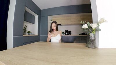 Bella Young - Stuffing my pussy on the kitchen table
