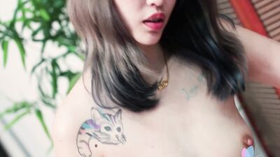 A Chinese girl Bad Bad fucks with a fat guy.