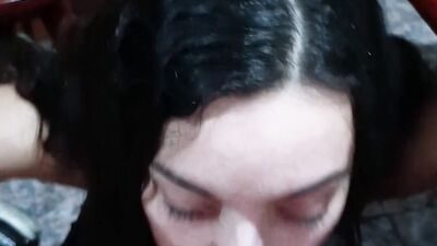 Surprise under the table Argentinian girl gets playful