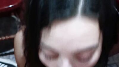 Surprise under the table Argentinian girl gets playful