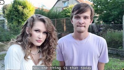 HUNT4K. Sweet Una Fairy is not too shy and showed her tits and pussy in public
