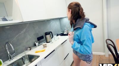 VIP4K. Russian college slut is having her first ANAL to stay in the apartment