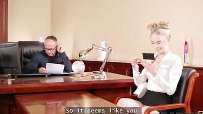 DADDY4K. Hot Czech slut came to the interview and was fucked on the table by her BF’s StepDaddy