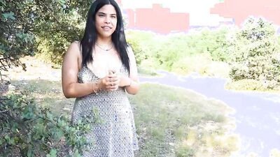 OUTDOOR DATE with Amanda Luxor!! This big bottomed latina is going to try a hardcore one
