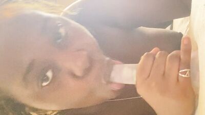 Solo Female Takes Her Time Slowly Sensually Pleasing Her Pretty Ebony Pussy