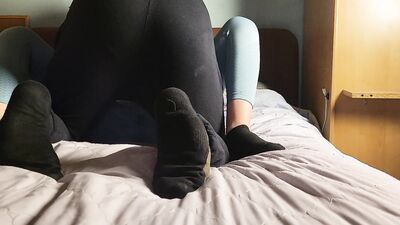 He caught me horny so I satisfied him with my throat and wet pussy
