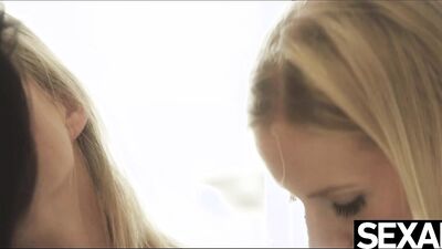 Watch beautiful girls lick pussy in a hot lesbian threesome