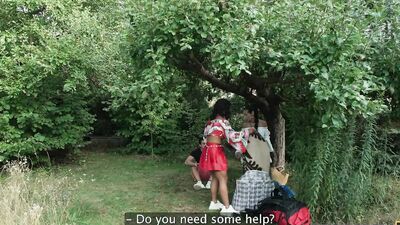 MOMMY4K. Horny Mommy is too sneaky and used her chance to fuck a young cock hard on the grass