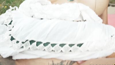 MOMMY4K. Horny Mommy is too sneaky and used her chance to fuck a young cock hard on the grass
