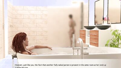 My Stepbrother's Wife #33 While sharing the bathroom with John, Jennifer masturbated
