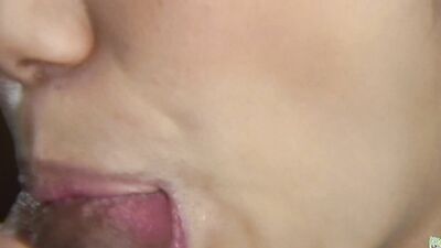 Two guys were stroking their cocks before this bitch came to suck both of them