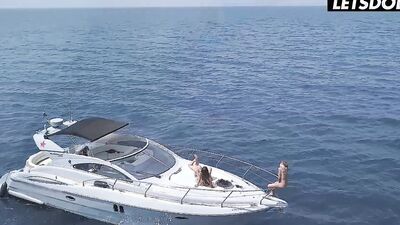 Lesbian Step Sisters Have Romantic Fun On Yacht - A GIRL KNOWS