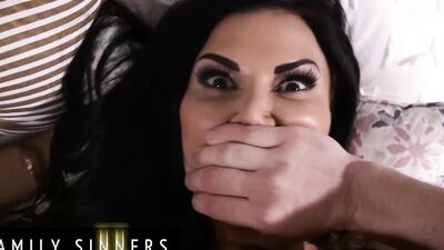 FAMILY SINNERS - Bombshell Milf Gets Surprised By Her Stepson Sneaking In Her Room Ready To Fuck Her