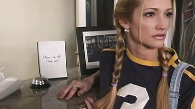 Tattoed brunette sex goddes wearing sexy outfit is being fucked in a dark room.