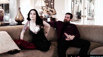 ANALTIME.XXX - Naughty Tattooed Babe Anna de Ville Gets Her Ass Pounded During Threesome