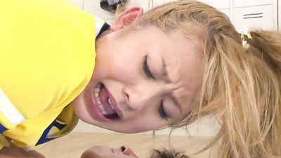 Sexy Japanese Cheerleader Yui Aoyama Gets Banged by The Whole Team