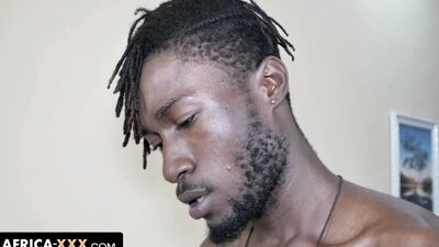 African beauty first time with two