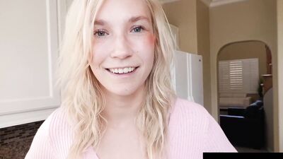 Super Hot Blonde Goes To Her Boss's House To Fuck Him