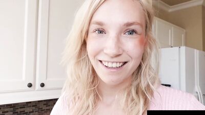 Super Hot Blonde Goes To Her Boss's House To Fuck Him