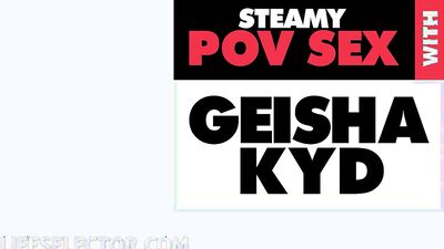POV babe Geisha Kyd by your ferrari