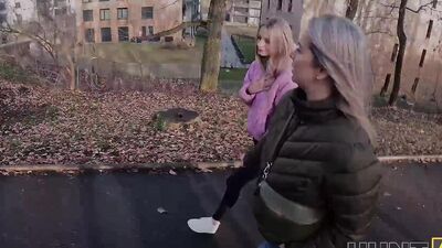 HUNT4K. Lesbian fucked her new landlord