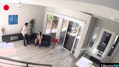 Nanny Let's Boss Borrow Her Fuck Hole After Getting Caught Playing With Her Toys