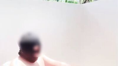 OUTDOOR sex next door almost caught by a passerby neighbor