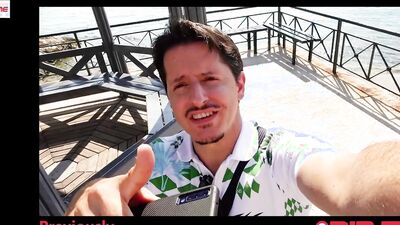 Public Threesome At Beach with 2 Greek Beauties